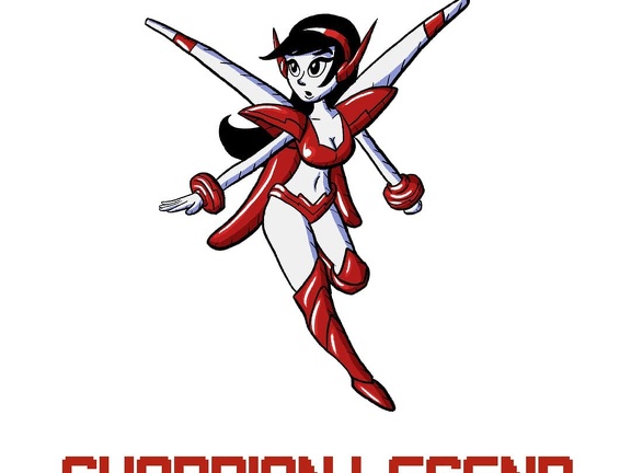 Guardian Legend Miria with game logo