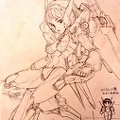 The Guardian Legend pen drawing by TomotukaHaruomi